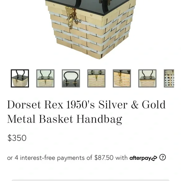 Vintage Dorset Rex fifth avenue bag from the 50s. Metal! Basket weave - Picture 15 of 15